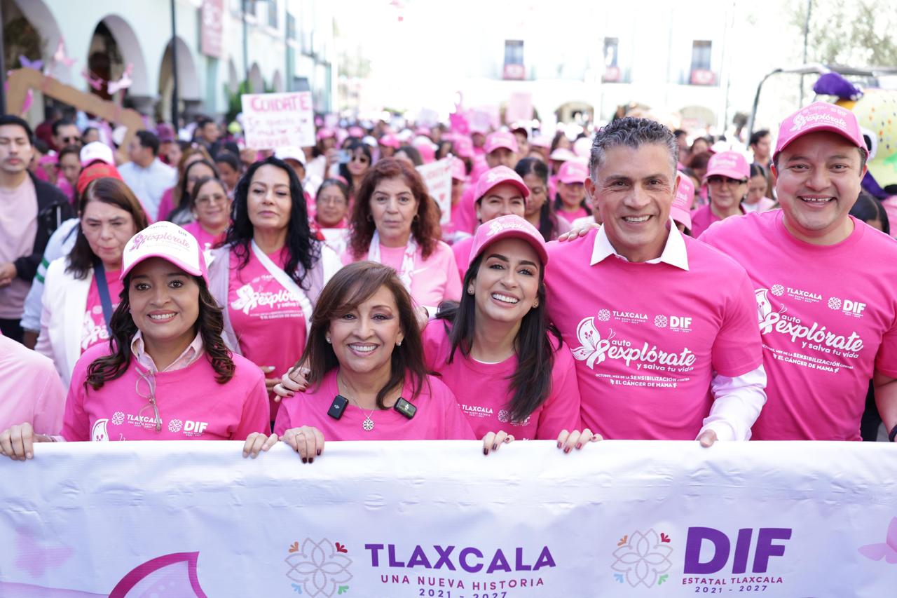 Con 'Caminata Rosa', Tlaxcala refrenda compromiso con la salud integral de las mujeres